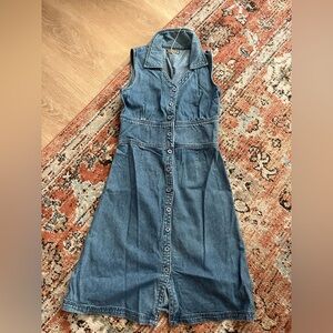 Vintage khakis Blue Denim Midi Dress